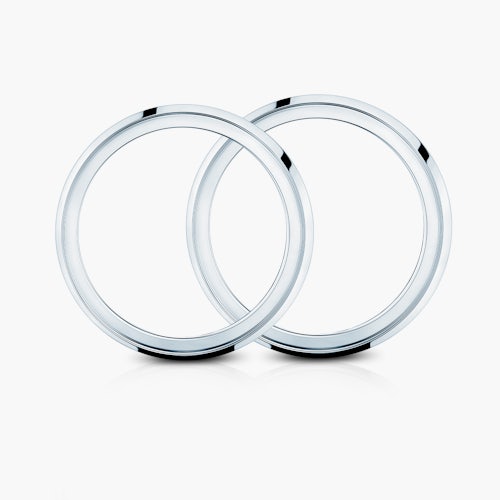Obrączki partnerskie Sign of Love®: białe złoto, płaskie 5,5mm